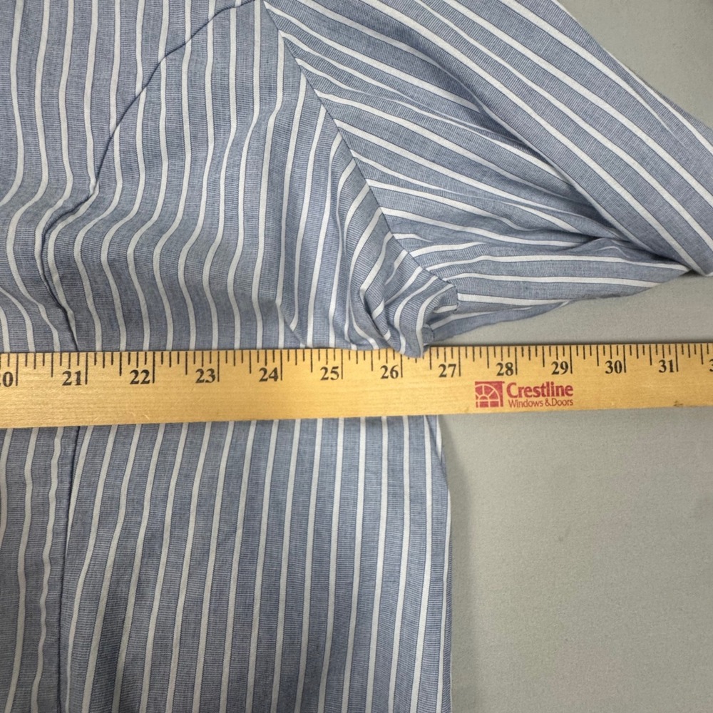 Riders by Lee Button Up Shirt Womens 3X Blue White Striped Excellent 3/4 Sleeve - Picture 8 of 10